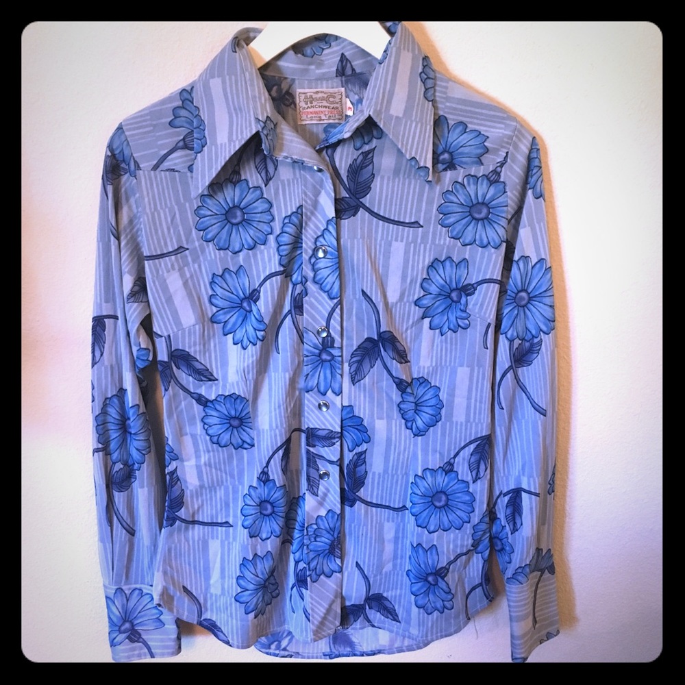 Vintage Small Floral Button Down Shirt